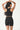 Black compression micron shorts bum lifting back view worn with crop bra - TLC Sport