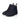 Pair of dark blue suede Chelsea boots on a white background