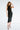 Black recycled high neck midi dress