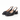 Amalie Buckle Low Heel Slingback - Black Leather