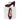 Clare wide fit burgundy suede platform court heels, single side view