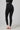 Black Egyptian cotton compression leggings high waist bum lifting back view soft fabric - TLC Sport