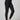 Extra strong compression Egyptian cotton leggings black high waist tummy control side view - TLC Sport