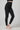 Extra strong compression Egyptian cotton leggings black high waist tummy control side view - TLC Sport