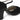 Elkie wide fit black suede platform sandal, pair angled view showing platform height