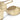 Elkie wide fit gold leather platform sandals, pair side view showing platform height