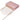 Ellie peony pink suede clutch bag with gold chain strap attached, lifestyle view