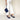 Eve wide fit navy suede court shoes worn on model, full-length view