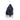 Eve wide fit navy suede court shoe, heel detail showing mid heel height