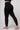 Curve fit tummy control leggings black no-shine matte fabric bum lifting back view - TLC Sport