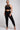 Curve fit compression leggings black slimming hips thighs opaque no-shine fabric - TLC Sport