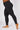 Extra strong compression curve fit leggings black tummy control hourglass figure front view - TLC Sport