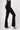 Extra strong compression high waist bootcut leggings black tummy control front view - TLC Sport