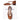 Fliss wide fit brown leather square-toe cross-strap court, single side view