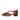 Fliss wide fit brown leather court shoe, top-down view showing square toe