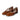 Fliss wide fit brown leather cross-strap courts, pair angled view