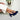 Clare wide fit navy suede platform courts worn on model, side profile