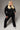 Black longline compression zip jacket full length front view figure firming - TLC Sport