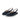 Lia wide fit black leather flat slingback, close-up of slingback strap