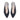 Lia wide fit black leather flat slingbacks, pair side view