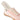 Extra wide fit light pink suede barefoot trainers, pair angled view
