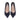 Lori wide fit navy suede court shoe with bow, top-down view