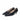 Lou wide fit black leather micro-heel shoes, pair side view