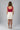 custom crop top for tall girls. Crop tops, crop top red ribbed material. square neck. Back View