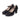 Poppy Wide Fit Platform Heels - Black Leather