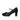 Poppy wide fit black leather Mary Jane platform heel, single side profile