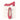 Suzie wide fit extra-wide EEE raspberry suede square-toe bow courts, single side view