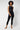 Lightweight Strong Compression Cropped Leggings with High Waisted Tummy Control Black | Photoshoot Sample