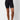 Extra strong compression biker shorts black tummy control high waist front view - TLC Sport