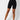 Extra strong compression biker shorts black high waist tummy control front view - TLC Sport