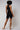 Black compression biker shorts high waist bum lifting back view worn with crop bra - TLC Sport