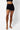 Extra strong compression micron shorts black tummy control ghost mannequin front view - TLC Sport