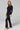 Black compression bootcut leggings side panel supports back legs all day lifestyle - TLC Sport