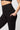 Close up side pocket detail extra strong compression bootcut leggings black high waist - TLC Sport