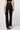 Extra strong compression bootcut leggings black bum lifting back view TLC Sport logo - TLC Sport