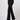 Lightweight strong compression bootcut leggings black high waist tummy control side view - TLC Sport