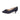 Tandi wide fit navy suede kitten heel, close-up of heel and bunion panel