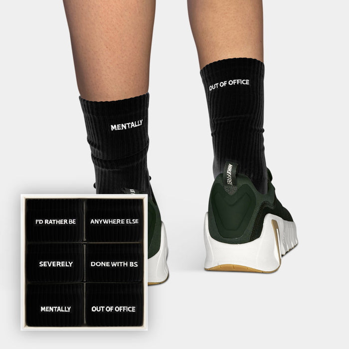 Workwear Collection BLACK (Cheeky SOX BOX of 6)