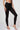 Extra strong compression gym leggings black slimming opaque no-shine fabric front view - TLC Sport