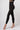 Extra strong compression gym leggings black high waist tummy control front view - TLC Sport