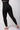 Compression gym leggings black tummy control panel high waisted side view - TLC Sport