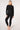Black longline compression zip jacket worn as matching set with panel leggings - TLC Sport