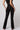 Extra strong compression bootcut leggings black high waist pockets bum lifting back view - TLC Sport