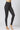 Extra strong compression Egyptian cotton leggings black tummy control front view - TLC Sport