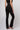 Black lightweight high waist bootcut compression leggings bum lifting back view TLC Sport logo - TLC Sport