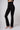 Lightweight strong compression high waist bootcut leggings black tummy control side view - TLC Sport